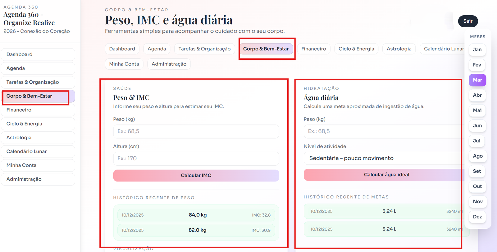 Print da tela - Corpo & Bem-Estar